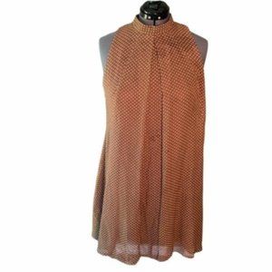 Signature by Robbie Bee High Neck Shift Dress Dots